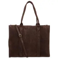 Dstrct Suede Leren Laptoptas - Werktas - Damestas - 15.6 inch Laptopvak - Leer - Portland Road - Bruin