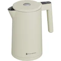 Kitchenbrothers Waterkoker - 1.7L - Met Temperatuurregeling - Elektrisch - Warmhoudfunctie - Display - Dubbelwandig - Cool-touch - 2200W - Beige