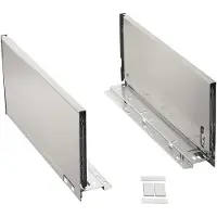 Sotech Ladebakken Blum LEGRABOX pure 770C4002I (nominale lengte 400 mm, systeemhoogte C 176,8 mm) Roestvrij stalen ladebakken met anti-vingerafdruk, incl. afdekkappen