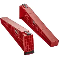 Sotech 1 paar montagehulpen voor ladegeleiders (links / rechts) 355 x 47,5 x 99,5 mm, rood, montagehulp voor volledig uittrekbare ladegeleiders, gedeeltelijk uittrekbare ladegeleiders