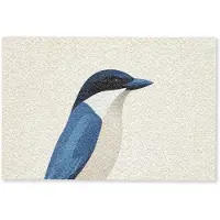 MuchoWow Deurmat 60x40 cm - Droogloopmat Illustratie - Blauw - Vogel - Mat voor binnen - Schoonloopmat - Deurmatten met print - Inloopmat