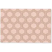 MuchoWow Deurmat 60x40 cm - Droogloopmat Lichtroze - Patroon - Symmetrisch - Mat voor binnen - Schoonloopmat - Deurmatten met print - Inloopmat