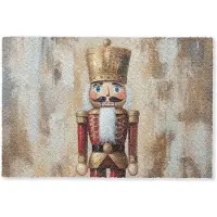 MuchoWow Deurmat 60x40 cm - Droogloopmat Kerst - Poppetje - Abstract - Mat voor binnen - Schoonloopmat - Deurmatten met print - Inloopmat