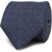 Tresanti | FABBRO | Zijden stropdas met lurex motief | Blauw