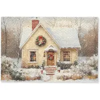 MuchoWow Deurmat 60x40 cm - Droogloopmat Kerst - Huis - Winter - Sneeuw - Mat voor binnen - Schoonloopmat - Deurmatten met print - Inloopmat