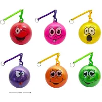 Duckiez Lachgezicht bal Met Sleutelhanger 23cm - 10 stuks