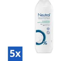 Neutral 5 x - Shampoo - Gevoelige Huid - Anti-Roos - 0% Kleurstof & Parfum - 250 ml - Gevoelige Huid - Anti-roos Shampoo - 0% Parfum - 0% Kleurstof - 0% Parabenen