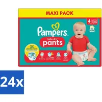 Pampers 24 x - Baby-Dry Pants - Luierbroekjes - Maat 4 (9-15 kg) - Extra Droog - 90 Luiers - Baby-Dry - Luierbroekjes - Babyluiers - Luiermaat 4 - 9-15 Kg