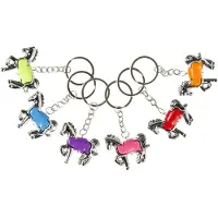 Duckiez Sleutelhanger Paard Zilver - 12 stuks