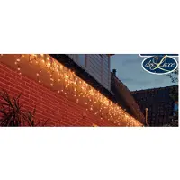 Anna's Collection Ijspegelverlichting lichtsnoeren - 100 led lampjes - warm wit - Ijspegellampjes - Kerstverlichting