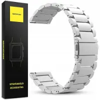 Spacecase Stalen Horlogeband 20Mm Zilver Voor Apple Watch Serie 3 4 5 6
