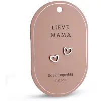 Miko Oorbellen - Zilver - Lieve Mama