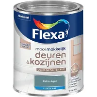 Flexa - Mooi Makkelijk Deuren & Kozijnen Zijdeglans - Retro Aqua - Mengverf - 750 Ml