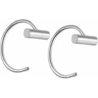 Charme Bijoux Oorbellen - doortrek - zilverkleur - staafje- rvs-