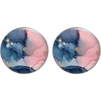 Charme Bijoux Clip Oorbellen- Ilaria -2 cm -blauw -roze- geen gaatje-