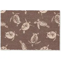 MuchoWow Deurmat 60x40 cm - Droogloopmat Schildpadden - Patroon - Bruin - Beige - Mat voor binnen - Schoonloopmat - Deurmatten met print - Inloopmat