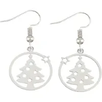 Charme Bijoux Zilveren oorbellen -kerstboom -zilverkleur -