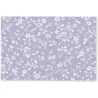 MuchoWow Deurmat 90x60 cm - Droogloopmat Bloemenpatroon - Paars - Wit - Bloemen - Mat voor binnen - Schoonloopmat - Deurmatten met print - Inloopmat