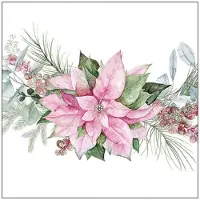 Ambiente Servetten 33cm Pink poinsettia