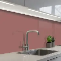 KitchenYeah Keuken achterwand 500x80 cm - Spatscherm zelfklevend Terracotta - Patronen - Roze - Muurbeschermer - Spatwand fornuis