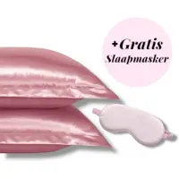Beauty Silk - Kussenslopen - 60x70 - 2 stuks - Glans Satijn - Roze