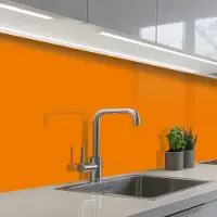 KitchenYeah Keuken achterwand 300x60 cm - Spatscherm zelfklevend Oranje - Seizoenen - Herfst - Kleur - Muurbeschermer - Spatwand fornuis