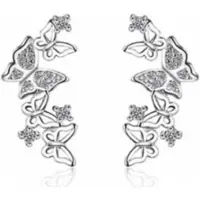 Charme Bijoux Zilver -oorbellen -Vlinder -Zilver- Zirkonia-