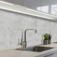 KitchenYeah Keuken achterwand 500x60 cm - Spatscherm zelfklevend Beton - Grijs - Industrieel - Patroon - Muurbeschermer - Spatwand fornuis