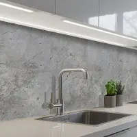 KitchenYeah Keuken achterwand 250x80 cm - Spatscherm zelfklevend Patronen - Beton print - Oud - Muurbeschermer - Spatwand fornuis