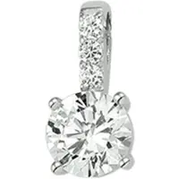 The Jewelry Collection hanger zirkonia zilver gerhodineerd