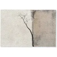 MuchoWow Deurmat 90x60 cm - Droogloopmat Wabi sabi - Plant - Beige - Mat voor binnen - Schoonloopmat - Deurmatten met print - Inloopmat