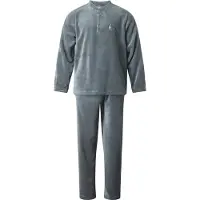 Gentlemen - warm heren huispak 114302 - fleece loungepak - groen - maat L