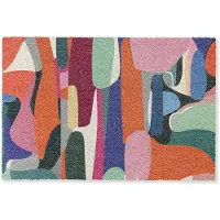 MuchoWow Deurmat 60x40 cm - Droogloopmat Vormen - Ritmisch - Kleuren - Abstract - Mat voor binnen - Schoonloopmat - Deurmatten met print - Inloopmat