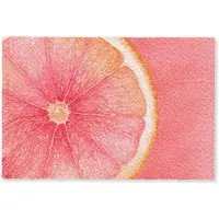 MuchoWow Deurmat 90x60 cm - Droogloopmat Grapefruit - Roze - Levendig - Mat voor binnen - Schoonloopmat - Deurmatten met print - Inloopmat