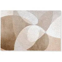 MuchoWow Deurmat 60x40 cm - Droogloopmat Ovale vormen - Transparant - Zachte overgang - Mat voor binnen - Schoonloopmat - Deurmatten met print