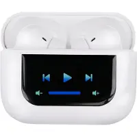 Grundig Draadloze Oordopjes Bluetooth 5.4 - Oortjes Draadloos met Microfoon en Noise Cancelling - Bluetooth Oordopjes met Touch Control - In-Ear met LED Display - Wit