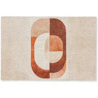 MuchoWow Deurmat 90x60 cm - Droogloopmat Illustratie - Abstract - Vormen - Rood - Mat voor binnen - Schoonloopmat - Deurmatten met print - Inloopmat
