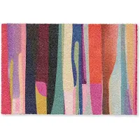 MuchoWow Deurmat 60x40 cm - Droogloopmat Kleurbanen - Verticaal - Kleurrijk - Mat voor binnen - Schoonloopmat - Deurmatten met print - Inloopmat