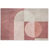 MuchoWow Deurmat 90x60 cm - Droogloopmat Figuren - Abstract - Roze - Mat voor binnen - Schoonloopmat - Deurmatten met print - Inloopmat