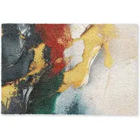 MuchoWow Deurmat 60x40 cm - Droogloopmat Modern - Kerst - Abstract - Goud - Mat voor binnen - Schoonloopmat - Deurmatten met print - Inloopmat