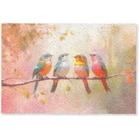 MuchoWow Deurmat 60x40 cm - Droogloopmat Vogels - Kleurrijk - Tak - Mat voor binnen - Schoonloopmat - Deurmatten met print - Inloopmat