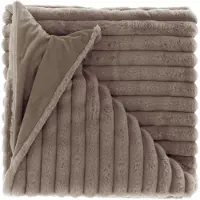 Unique living Fleece Plaid Peppe Taupe 150x200