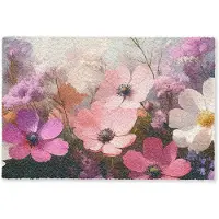 MuchoWow Deurmat 90x60 cm - Droogloopmat Bloemen - Kleurrijk - Bloei - Mat voor binnen - Schoonloopmat - Deurmatten met print - Inloopmat
