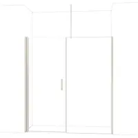 Maxaro Diamond Douchedeur | 190 cm Rvs Helder glas Draaideur