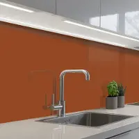 KitchenYeah Keuken achterwand 150x80 cm - Spatscherm zelfklevend Terracotta - Bruin - Palet - Effen - Kleuren - Kleur - Muurbeschermer - Spatwand fornuis