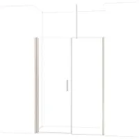 Maxaro Diamond Douchedeur | 150 cm Rvs Helder glas Draaideur