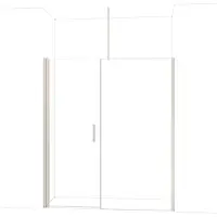 Maxaro Diamond Douchedeur | 180 cm Rvs Helder glas Draaideur