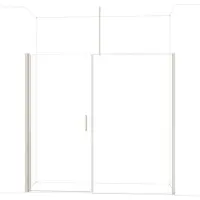 Maxaro Diamond Douchedeur | 220 cm Rvs Helder glas Draaideur