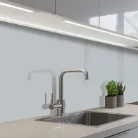 KitchenYeah Keuken achterwand 350x60 cm - Spatscherm zelfklevend Interieur - Grijs - Licht - Muurbeschermer - Spatwand fornuis