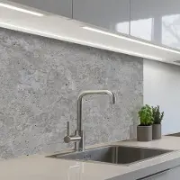 KitchenYeah Keuken achterwand 80x60 cm - Spatscherm zelfklevend Patroon - Cement - Beton print - Muurbeschermer - Spatwand fornuis